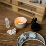 Spiritual Consultant UK - Remote Spiritual Support - Crystals, incense stick and a candle